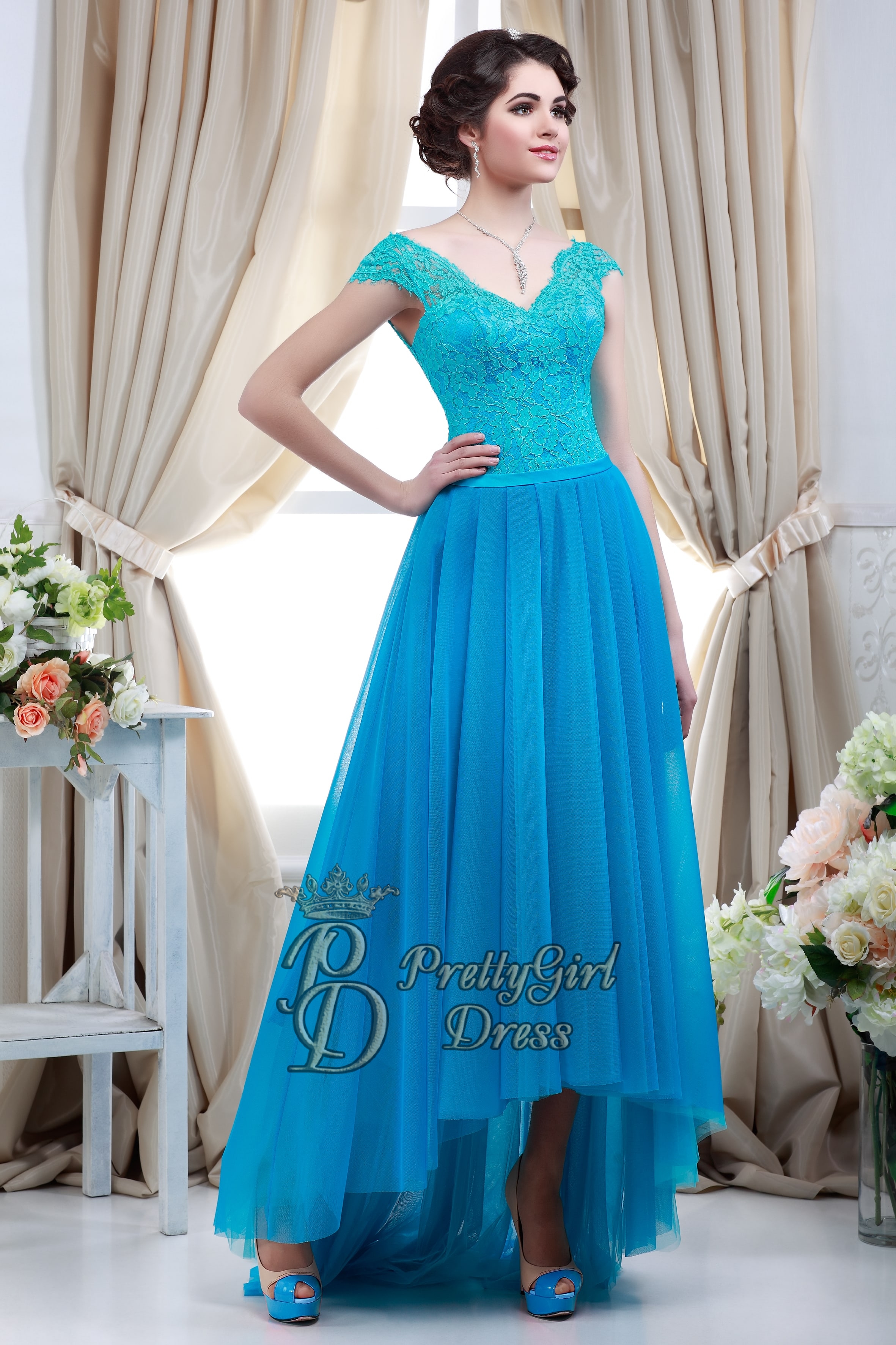 Aqua Blue Vintage dress - Tirani